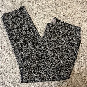 NWOT Chico's Leopard Black and Tan Print pants sz 2